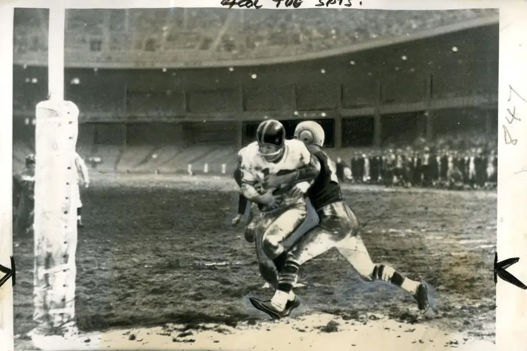 Yankee Stadium, Bronx, NY, December 30, 1956 – It's deja vu again as Giants  resort to wearing sneakers to beat Bears in 1956 NFL Championship game 47-7