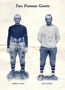 1925. American footballer 'Hinkey' Haines of the New York Giants