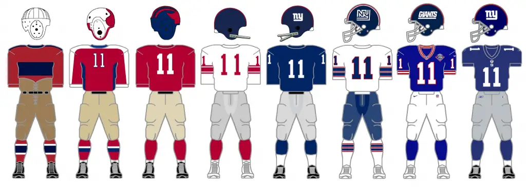 new york giants jersey history
