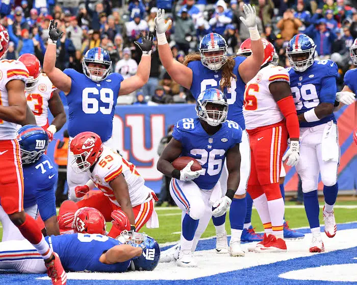 New York Giants - Orleans Darkwa's 75-yard TD run was the