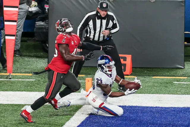 Giants' Sterling Shepard gets called for pass interference before halftime,  penalty debated on social media